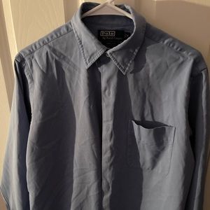 Men’s Polo by Ralph Lauren Silk button down long sleeve shirt. size: M